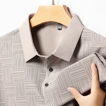 Men's Printed Business Casual Polo – Summer Comfort