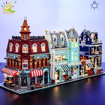 Coffee Shop Building Blocks – City Corner Street View Architecture Set