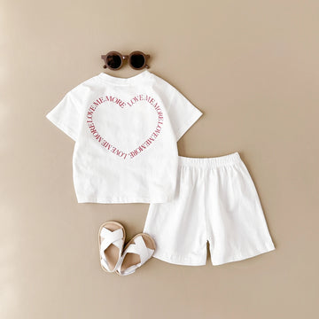 Baby Cotton Heart Print Clothes Set