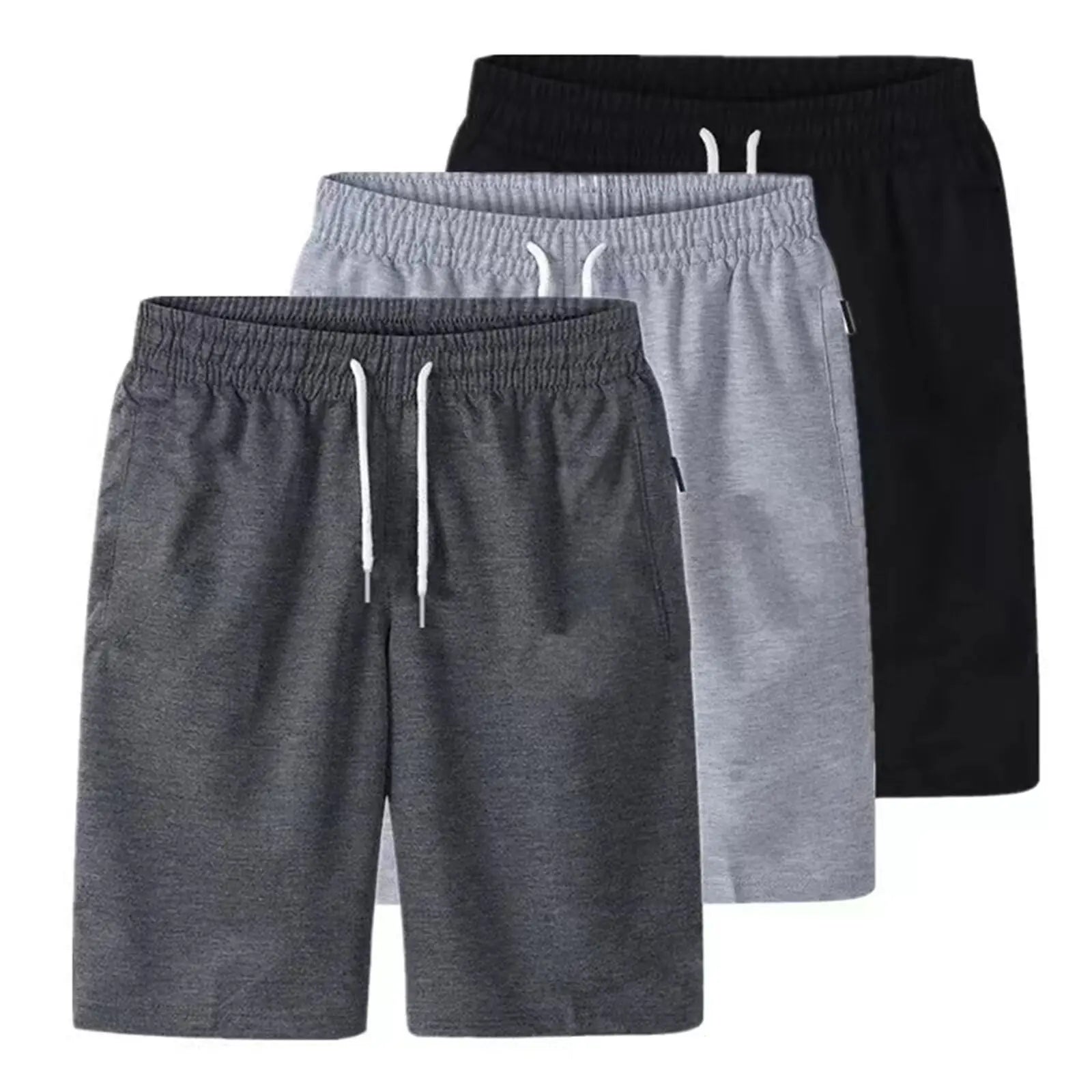Men’s Sports Beach Shorts Summer Drawstring Board Trunks with Pockets