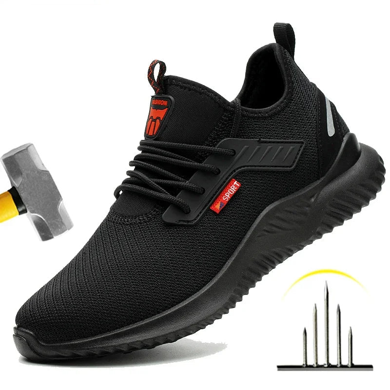 Men’s Steel Toe Safety Work Sneakers Puncture-Proof Boots