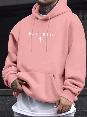Men’s Geometric Pattern Casual Hoodie