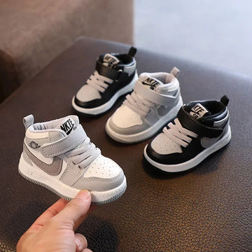 Kids High Top Sneakers – Breathable Casual Running & School Shoes