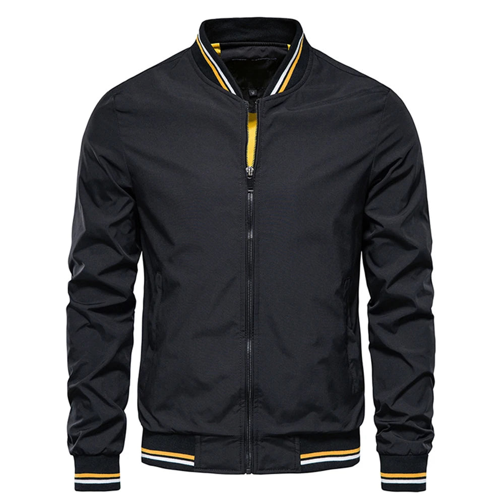 Men’s Slim Fit Black Bomber Jacket
