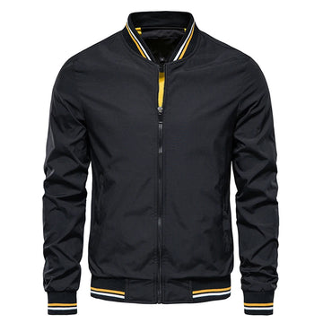 Men’s Slim Fit Black Bomber Jacket