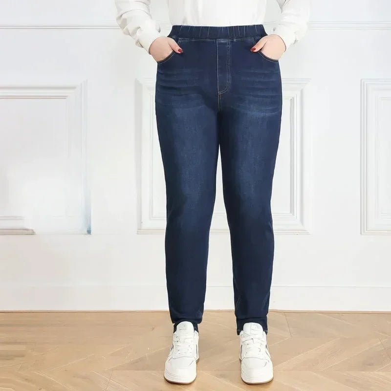 Women’s Plus Size Skinny Jeans – High-Waist Stretch Denim Pants (Up to 9XL)