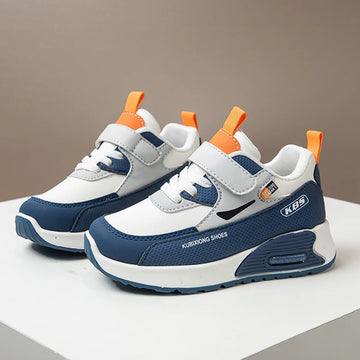 Kids PU Leather Sneakers – Soft Sole Running Shoes