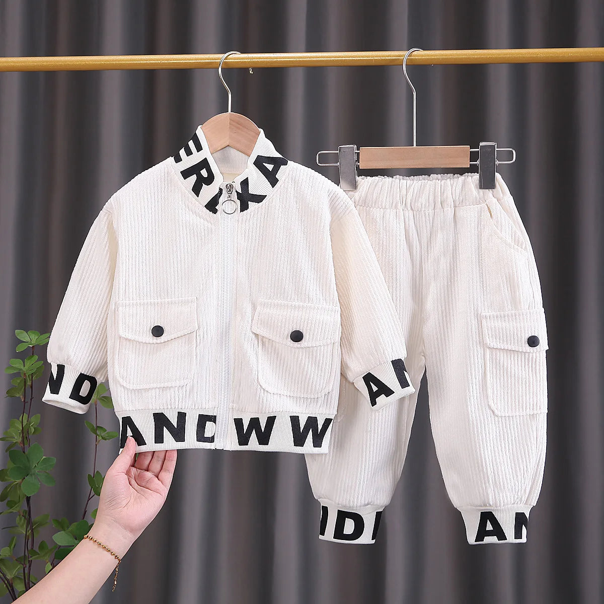 Corduroy Baby Boy Two-Piece Sports Set