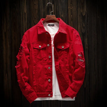 Men’s Casual Denim Coat with Pockets