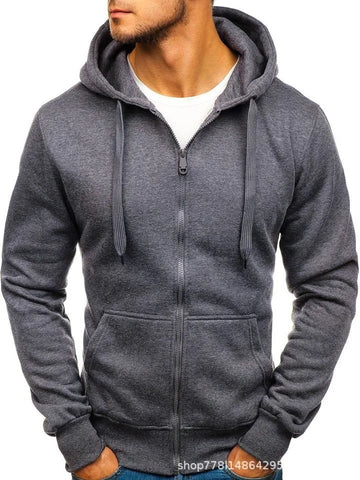 Men’s Slim Fit Hooded Zipper Cardigan