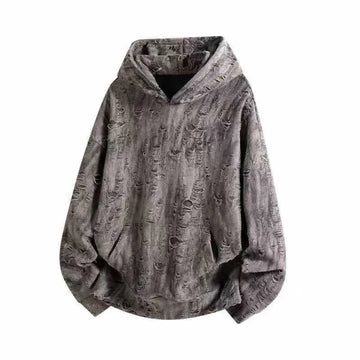 Men’s Harajuku Tie-Dye Broken Hole Hoodie