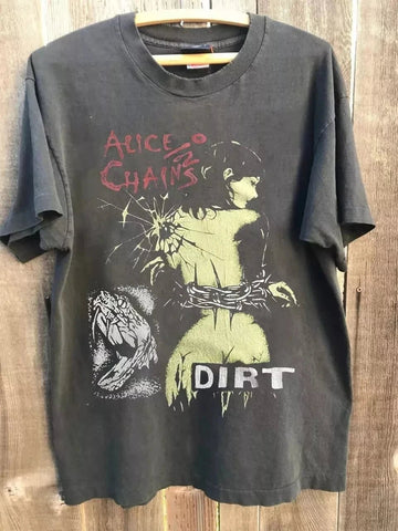 Alice In Chains Dirt T-Shirt – Retro Graphic Unisex Charcoal Tee S-4XL
