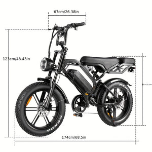 V20Pro 48V 500W Fatbike Electric Bicycle – High-Performance Off-Road Adventure Bike