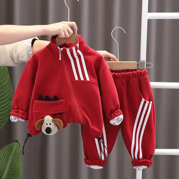 Unisex Baby Zip-Up Cardigan & Pants Set