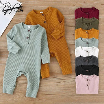 Baby Cotton Romper – Long Sleeve Jumpsuit