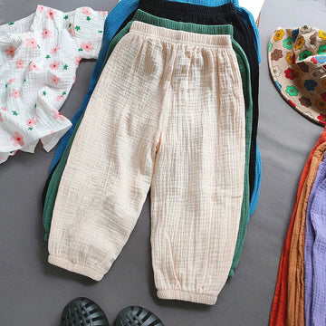 Kids Cotton Linen Pants – Summer Casual Wear