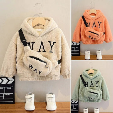 Kids Fleece Warm Hoodie Sweatshirt