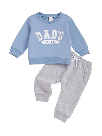 Kids Winter Outfit – Graphic Sweater & Jogger Pants Set