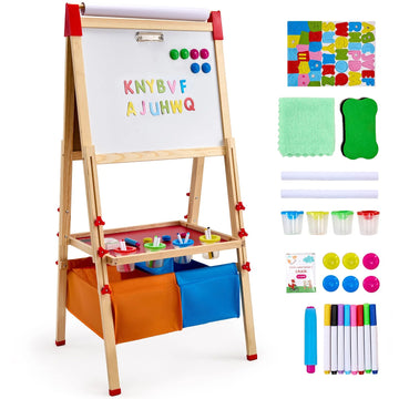 Magnetic Drawing Board Easel – Kids Educational Art Toy with Word Pad