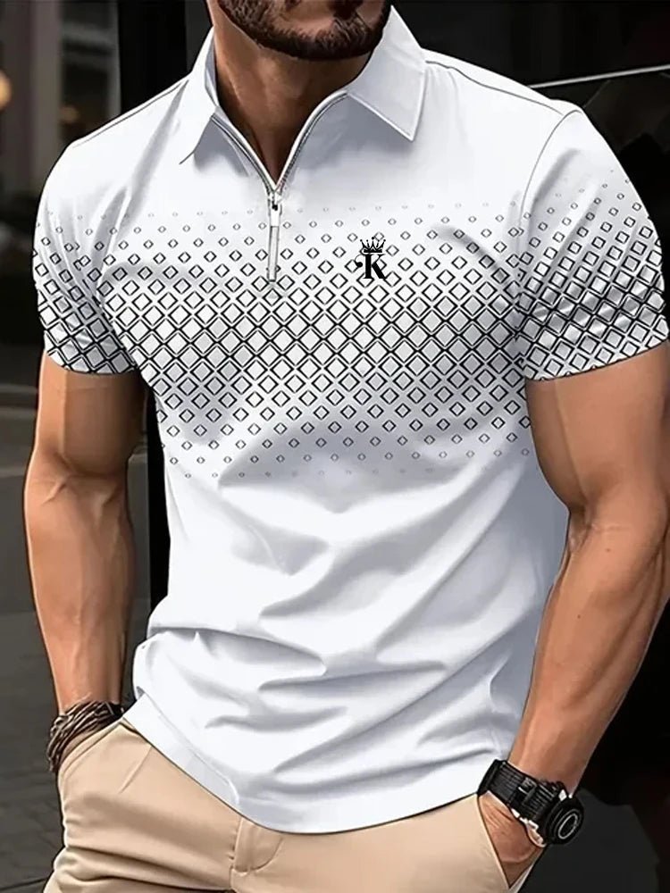 Men's 3D Print Golf Polo – Summer Casual Outdoor Shirt