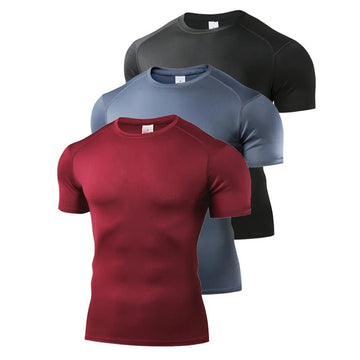Men’s Compression Fit Running T-Shirt – Short Sleeve Gym Top