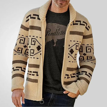 Men’s Knitted Zipper Cardigan Sweater