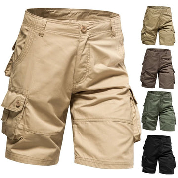 Men’s Loose Multi-Pocket Cotton Shorts Summer