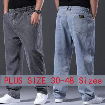 Men’s Plus Size Stretch Denim Straight Leg Jeans