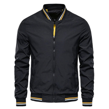 Men’s Slim Fit Black Bomber Jacket