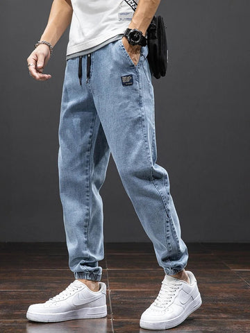 Men’s Spring Summer Cargo Denim Jogger Pants