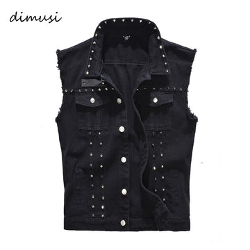 Men’s Vintage Black Denim Sleeveless Vest