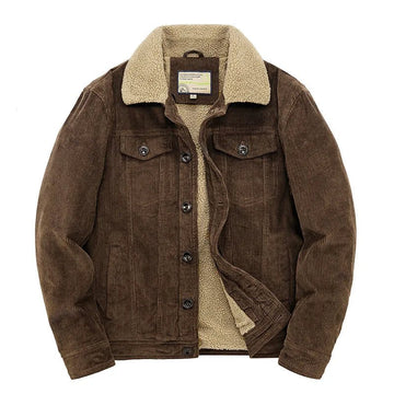Men’s Winter Corduroy Padded Parka Jacket
