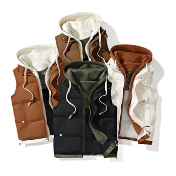 Men’s Winter Hooded Cotton Padded Vest