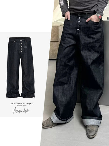MIJKO High Street Cleanfit Dark Blue Jeans