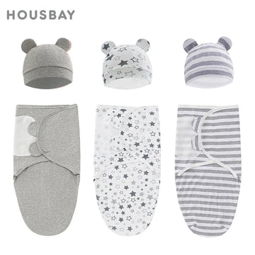 Newborn Baby Sleeping Bag with Hat 0-3M