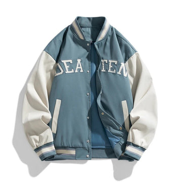 Plus Size Men’s Varsity Jacket Baseball Coat 8XL–10XL