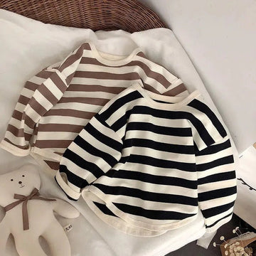 Spring Kids Striped Cotton Long Sleeve T-Shirt