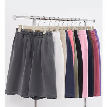 Unisex Cotton Oversize Shorts High Waist Casual Sweatpants