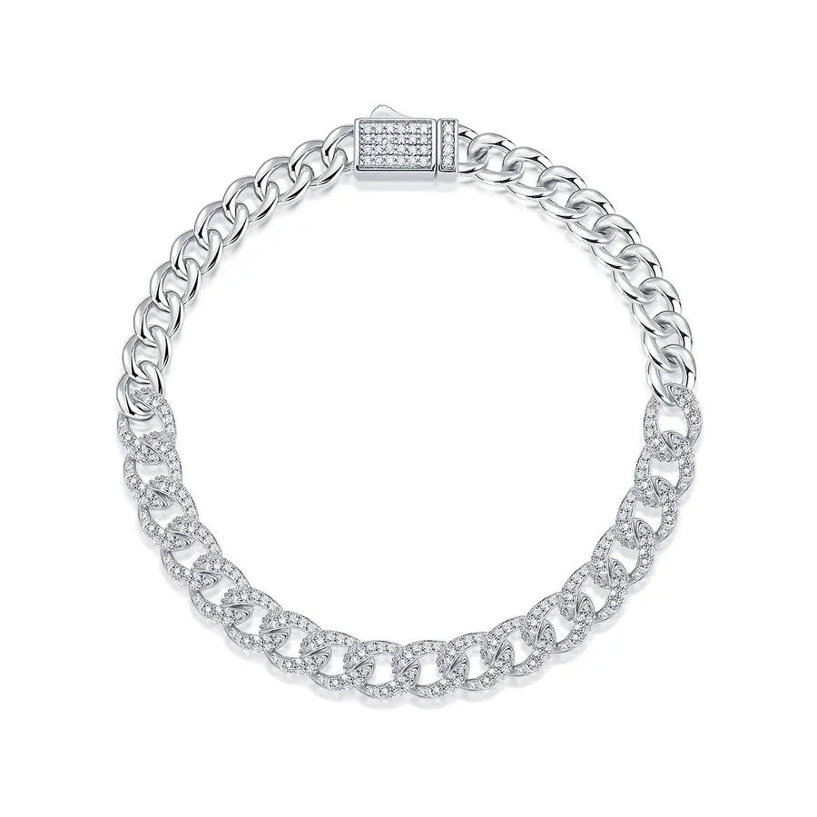 Unisex Moissanite Tennis Bracelet – 925 Sterling Silver