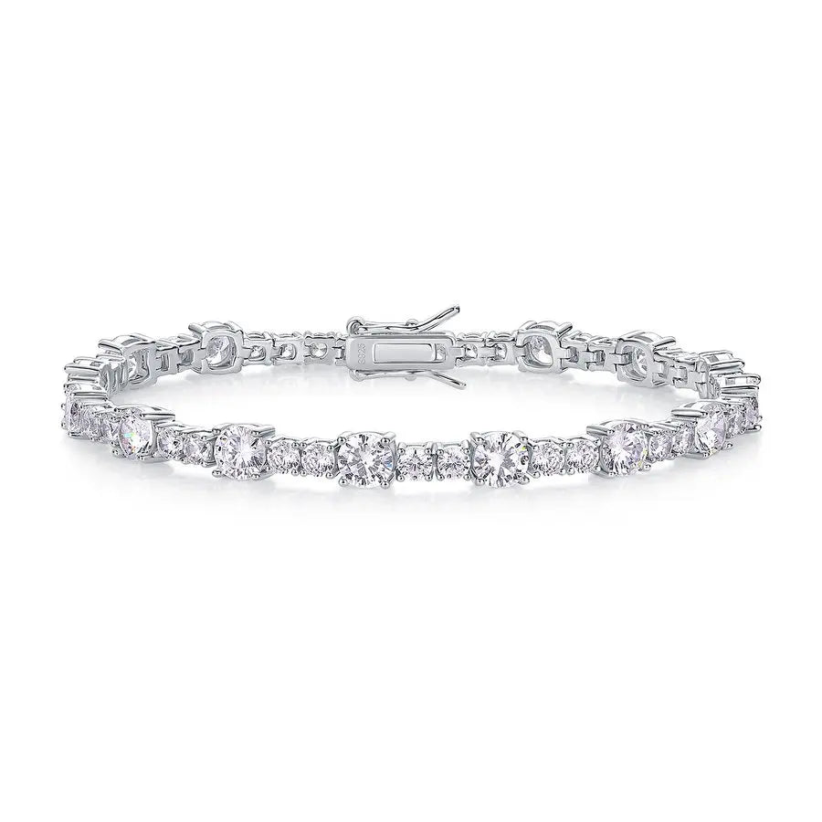 Unisex Moissanite Tennis Bracelet – 925 Sterling Silver