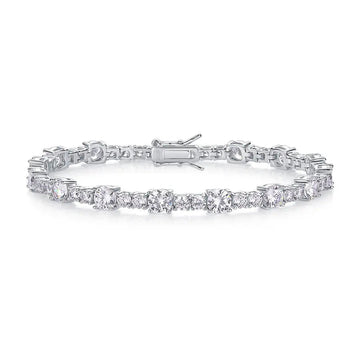 Unisex Moissanite Tennis Bracelet – 925 Sterling Silver