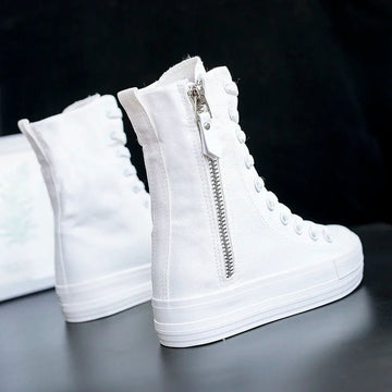 Women’s Canvas High Top Sneakers Casual Flat Boots