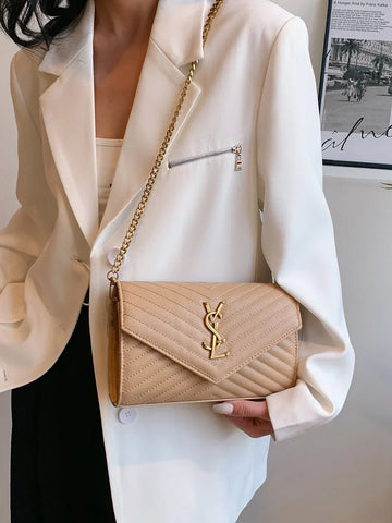Women’s Envelope Chain Crossbody Bag – Fashion Texture Shoulder Purse