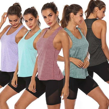 Women’s Sleeveless Racerback Workout Tank Top – Quick-Dry Yoga & Gym Vest