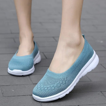 Women’s Sock Sneakers Knitted White Vulcanized Shoes
